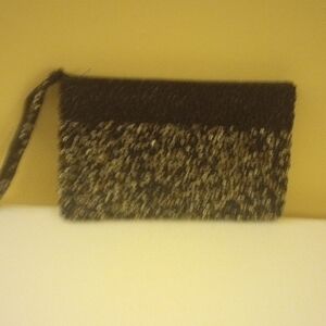 Textured Black and Gold / Silver Clutch